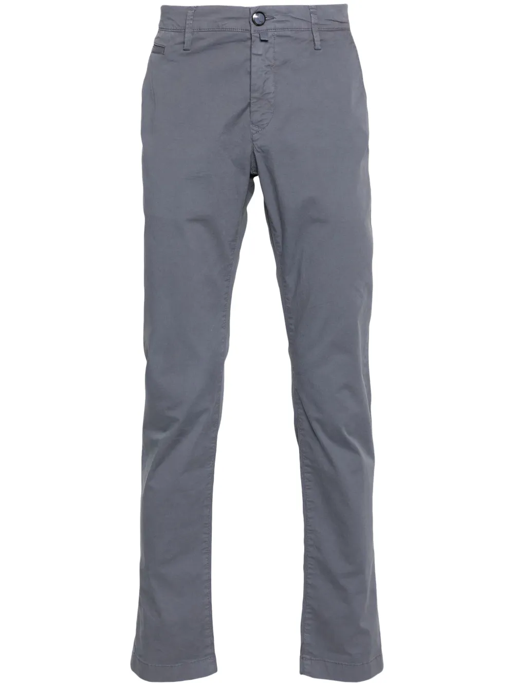 Maison-Kitsune Tapered Pants Men Jacob Cohën logo-patch Trousers Grey