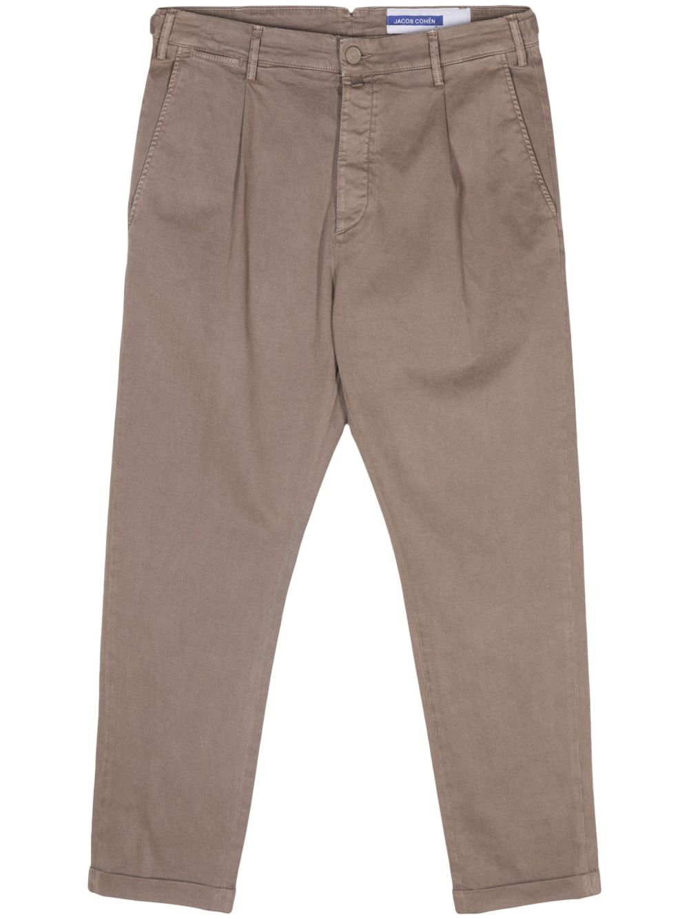 Jacob Cohën pleat-detail Trousers Grey Maison-Kitsune Men Regular-Fit & Straight Leg Pants