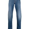 Maison-Kitsune Regular & Straight-Leg Jeans Men Jacob Cohën mid-rise handkerchief-detail Jeans Blue