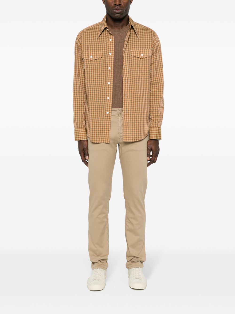 Maison-Kitsune Jacob Cohën Bard slim-cut Trousers Neutrals Men Chinos
