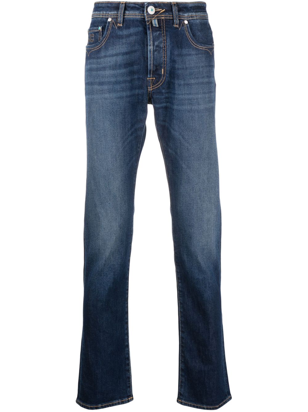 Maison-Kitsune Slim-Fit Jeans Men Jacob Cohën embroidered-logo Slim Jeans Blue