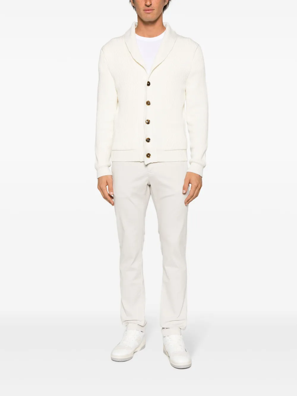 Men Chinos Maison-Kitsune Jacob Cohën slim-fit Cotton Chinos Neutrals