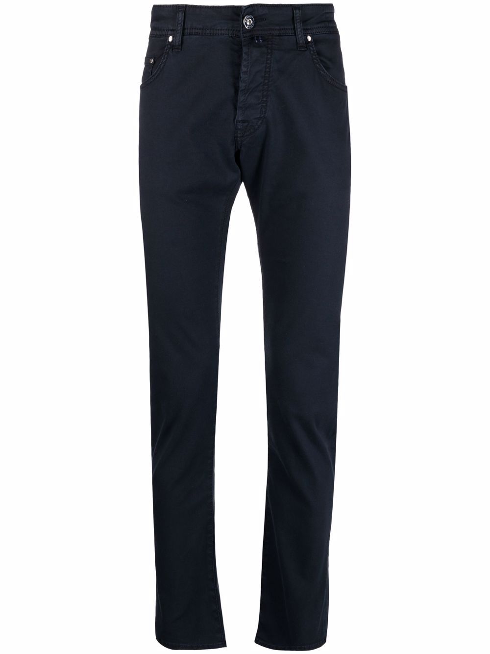 Men Regular-Fit & Straight Leg Pants Maison-Kitsune Jacob Cohën low-rise Skinny Trousers Blue