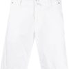 Jacob Cohën logo-patch Cotton Shorts White Men Bermuda Shorts Maison-Kitsune