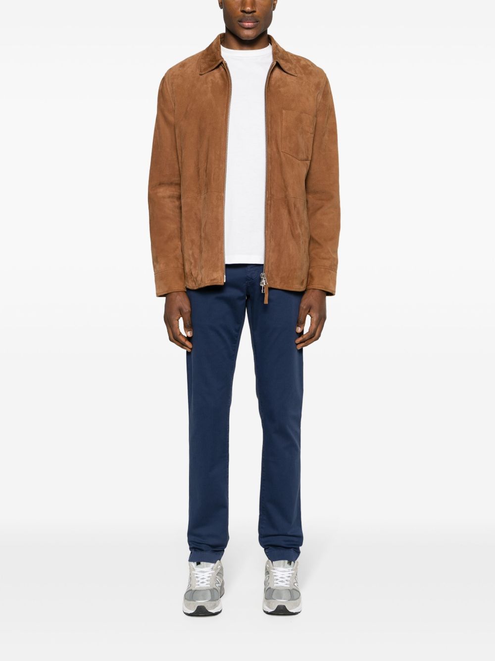 Jacob Cohën low-rise Chino Trousers Blue Men Chinos Maison-Kitsune
