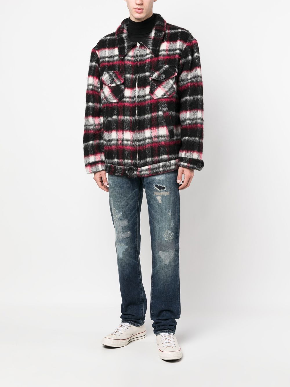 Jacob Cohën Distressed Tapered Jeans Blue Men Tapered Jeans Maison-Kitsune