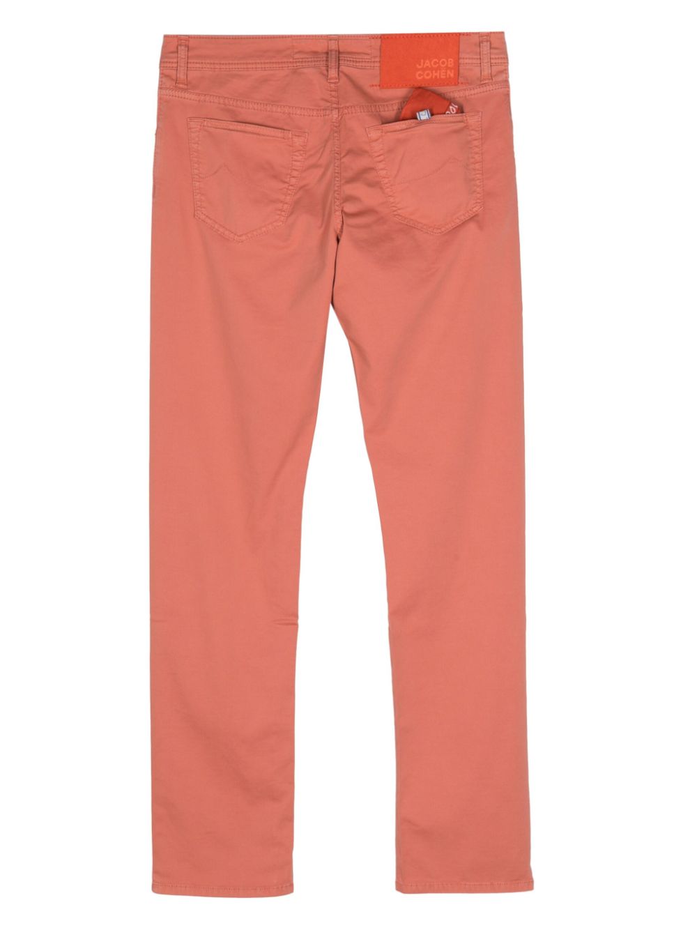 Maison-Kitsune Jacob Cohën pocket-square low-rise Jeans Orange Men Slim-Fit Jeans