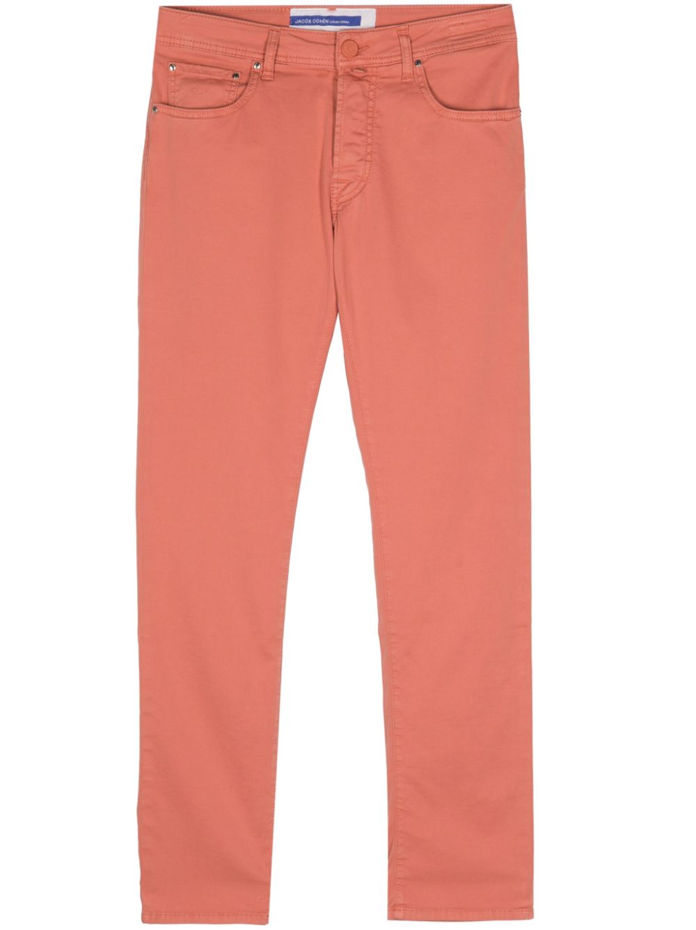 Maison-Kitsune Jacob Cohën pocket-square low-rise Jeans Orange Men Slim-Fit Jeans