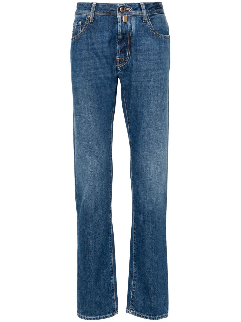 Maison-Kitsune Jacob Cohën Bard mid-rise slim-cut Jeans Blue Men Slim-Fit Jeans