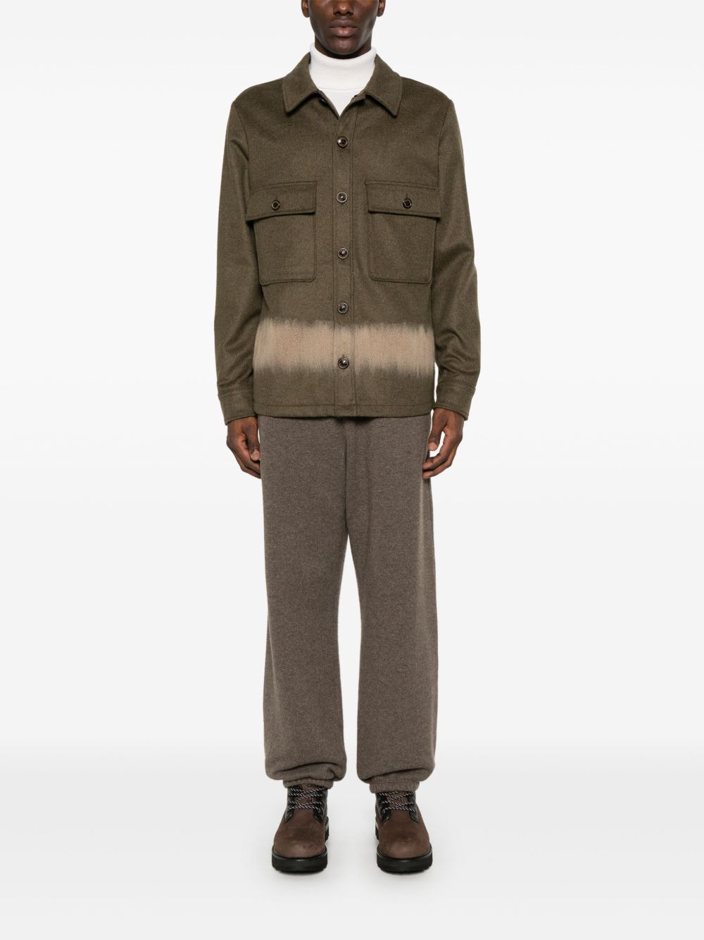 Jacob Cohën bleached-effect Shirt Green Men Shirts Maison-Kitsune