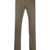 Maison-Kitsune Jacob Cohën contrast-pocket tapered-leg Trousers Green Men Tapered Pants