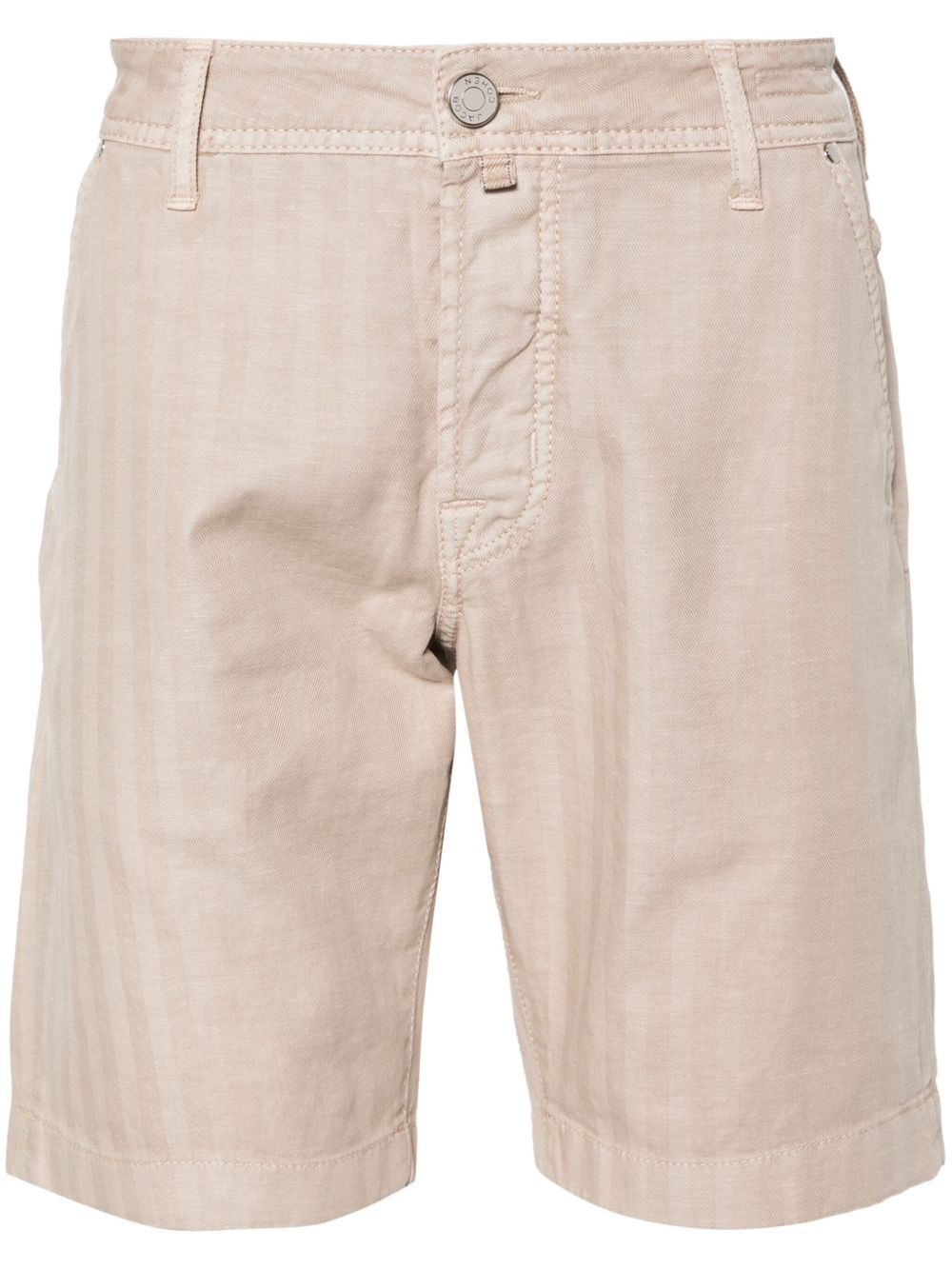 Jacob Cohën Lou Herringbone Shorts Neutrals Maison-Kitsune Men Khaki Shorts