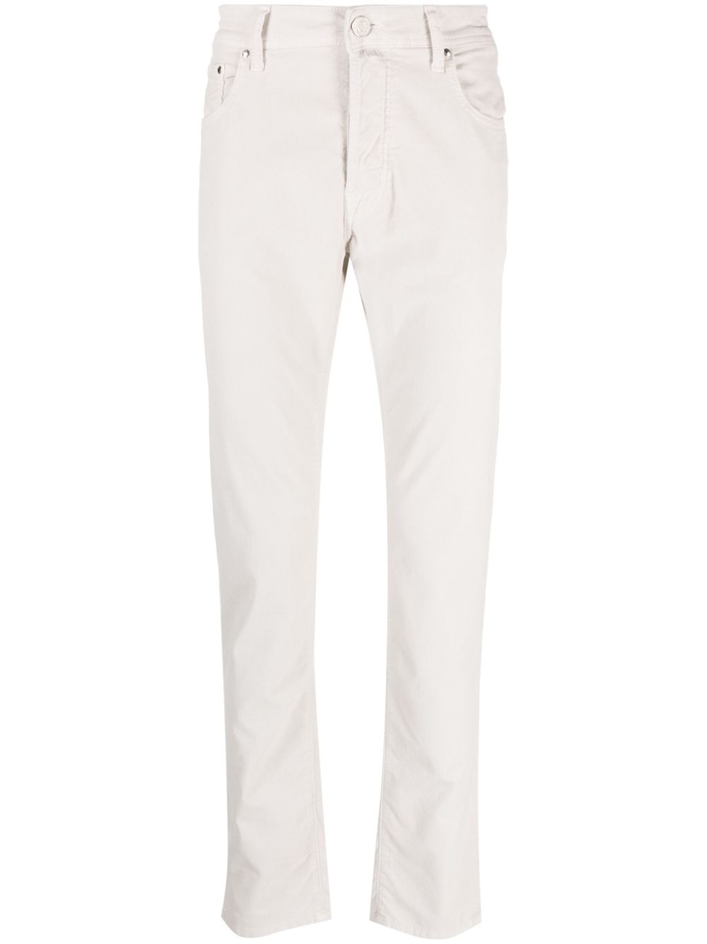 Jacob Cohën mid-rise straight-leg Trousers White Maison-Kitsune Men Regular-Fit & Straight Leg Pants