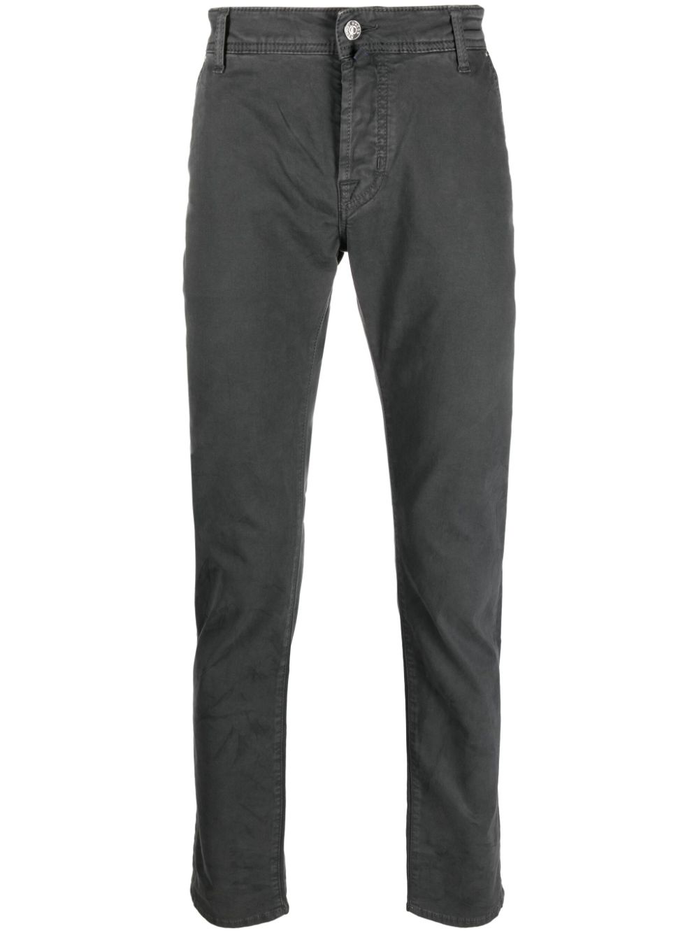 Jacob Cohën logo-patch Cotton Blend Tapered Jeans Grey Men Tapered Jeans Maison-Kitsune