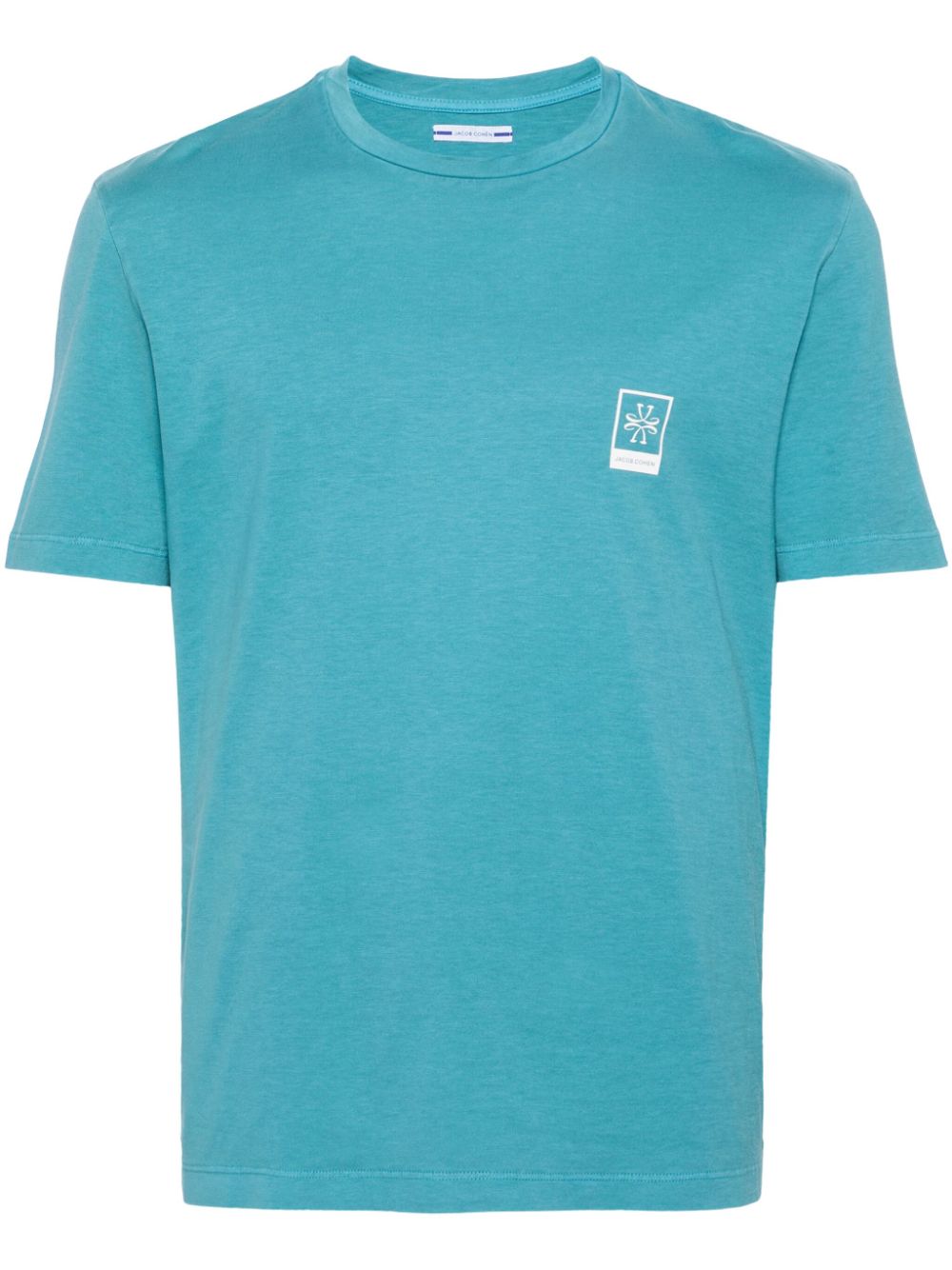 Jacob Cohën logo-print Cotton T-shirt Blue Men T-Shirts Maison-Kitsune