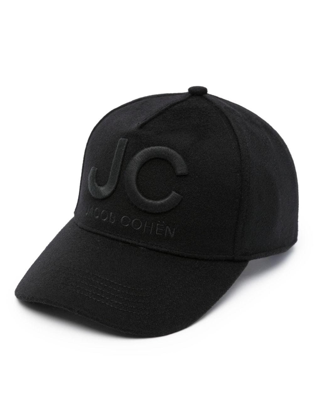 Maison-Kitsune Hats Men Jacob Cohën logo-embroidered Knitted Baseball Cap Blue