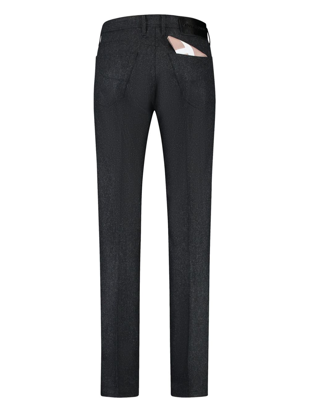 Jacob Cohën Straight Leg logo-patch Trousers Black Maison-Kitsune Men Regular-Fit & Straight Leg Pants