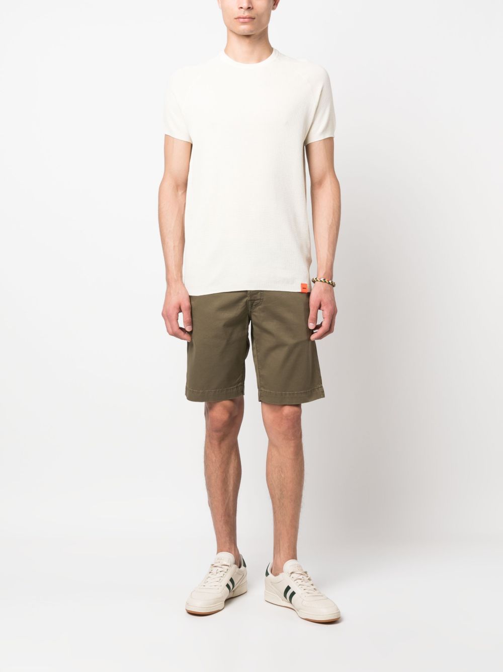 Maison-Kitsune Bermuda Shorts Men Jacob Cohën cotton-blend Bermuda Shorts Green