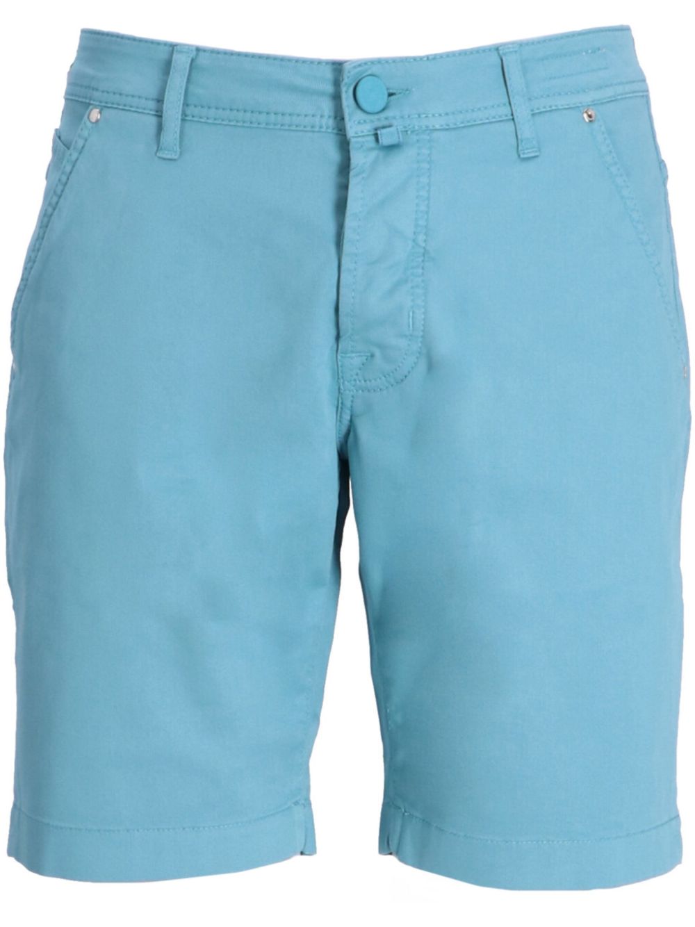 Men Bermuda Shorts Maison-Kitsune Jacob Cohën logo-appliqué slim-cut Bermuda Shorts Blue