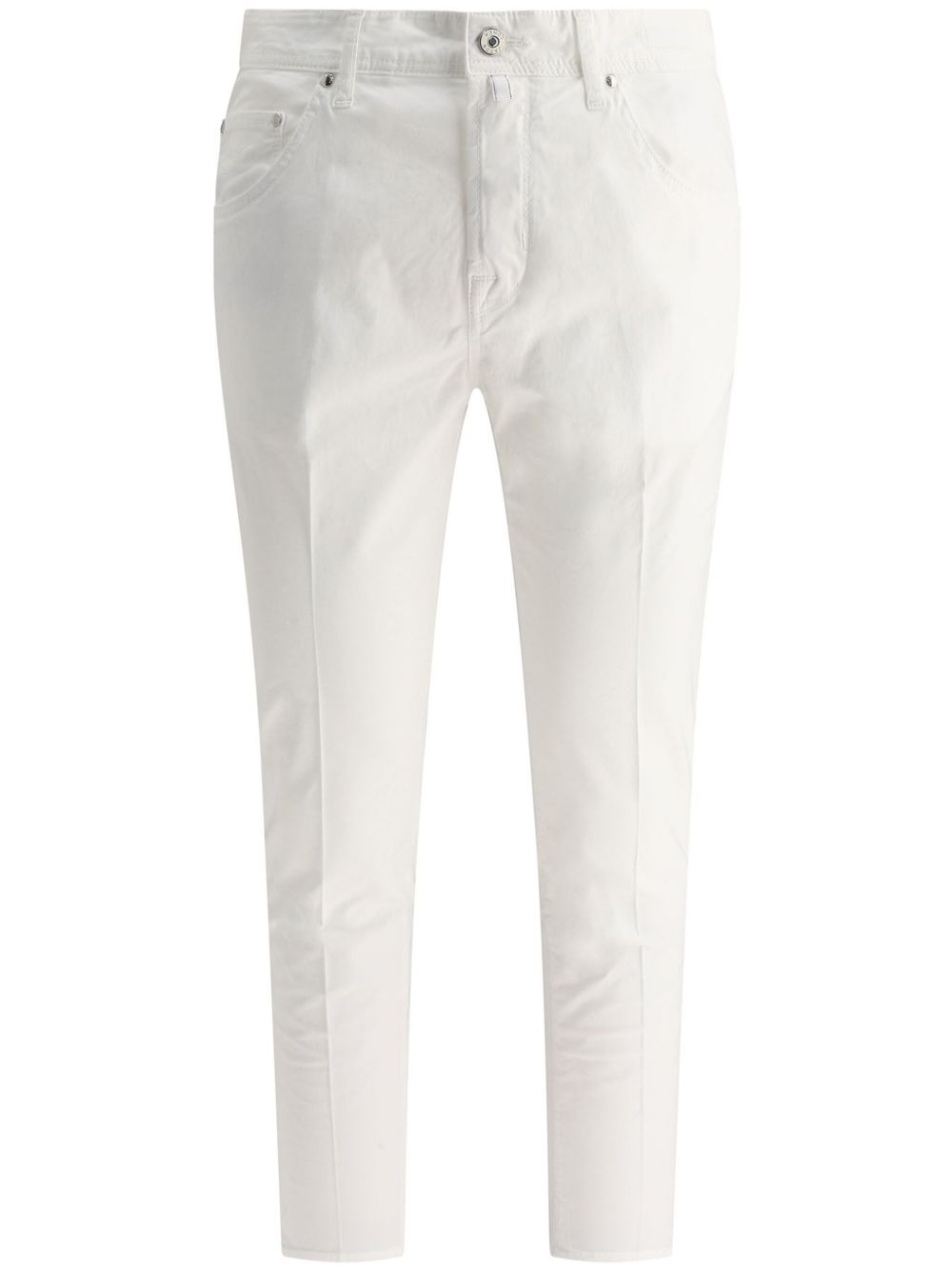Jacob Cohën logo-patch Jeans White Men Tapered Jeans Maison-Kitsune