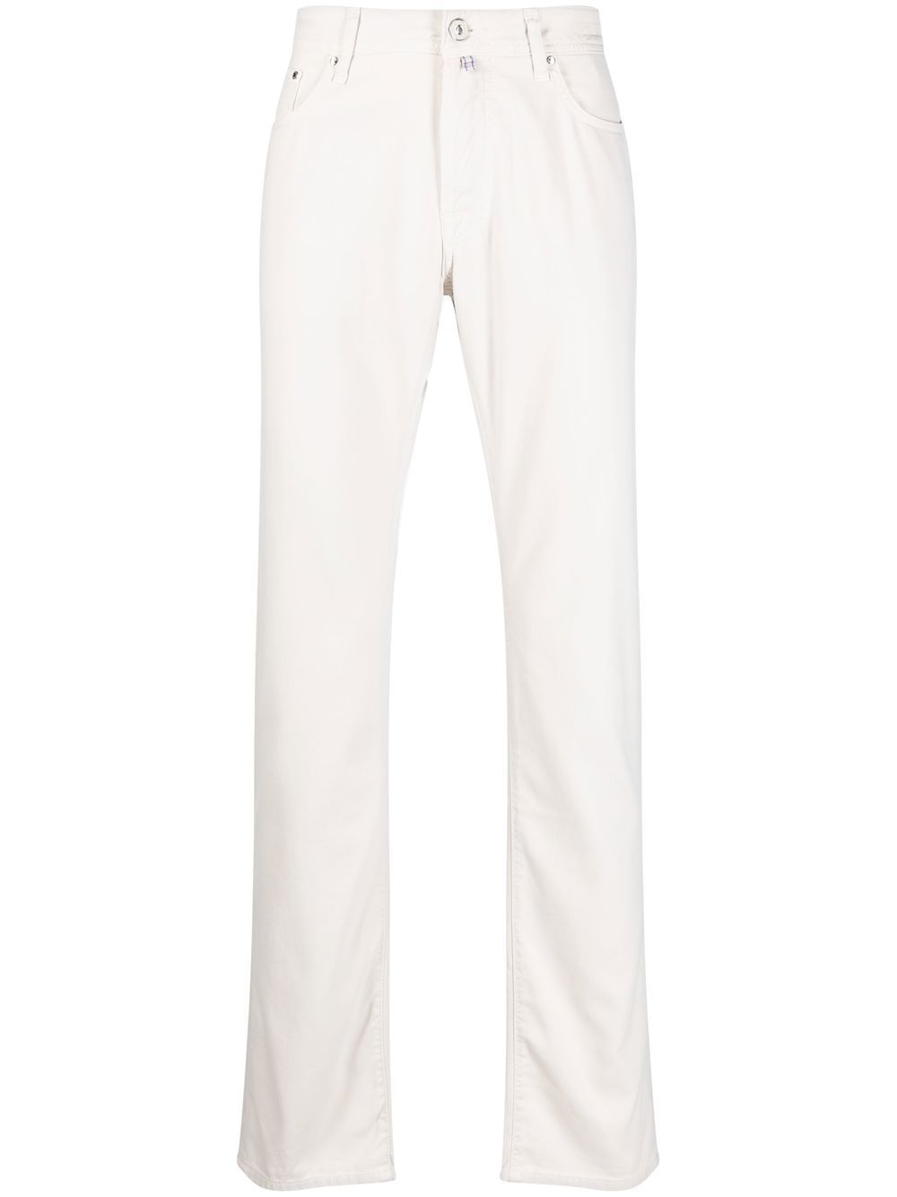 Jacob Cohën straight-leg Mid Rise Trousers White Maison-Kitsune Men Regular-Fit & Straight Leg Pants