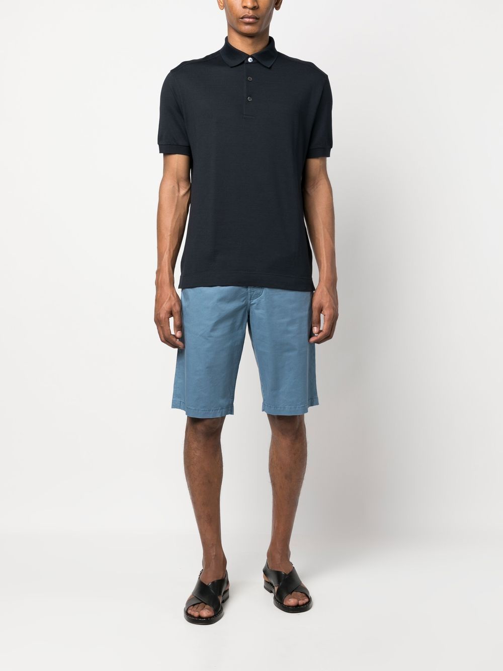 Maison-Kitsune Deck Shorts Men Jacob Cohën Drawstring Deck Shorts Blue