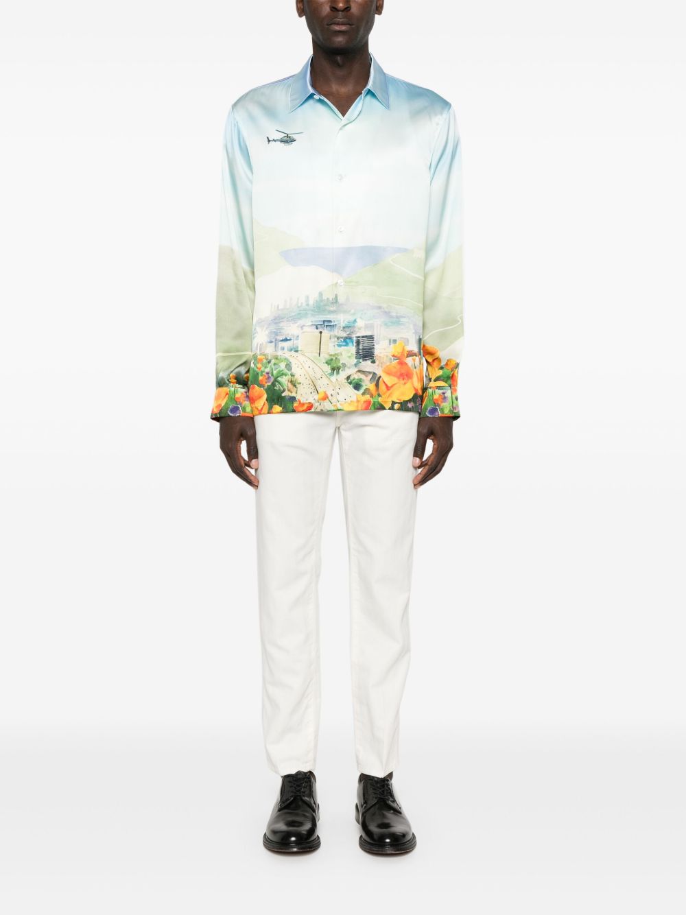 Maison-Kitsune Tapered Pants Men Jacob Cohën Scott slim-cut Trousers White