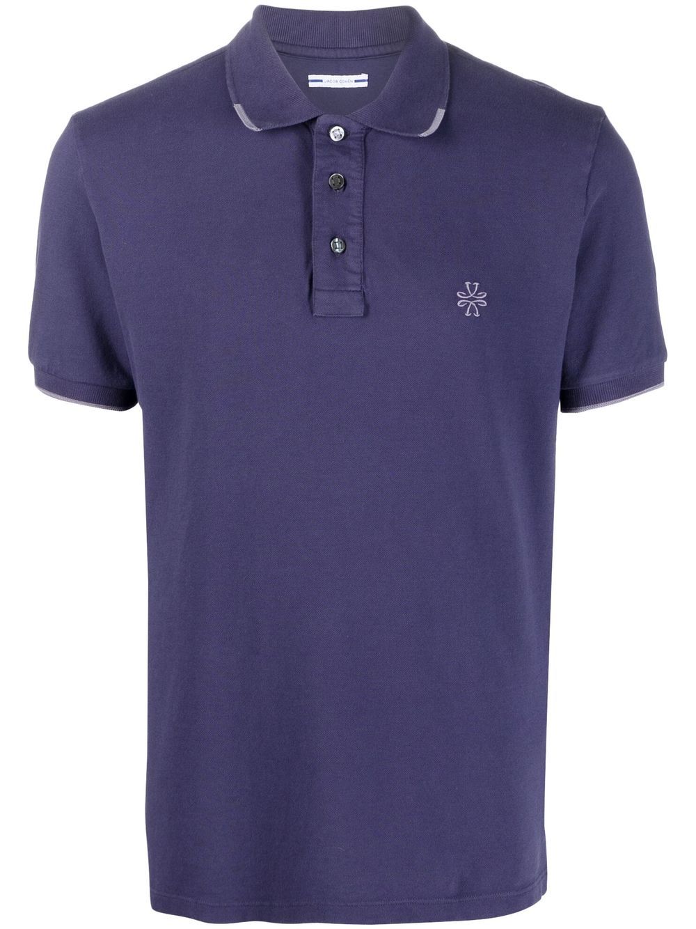 Men Polo Shirts Maison-Kitsune Jacob Cohën logo-embroidered Polo Shirt Purple