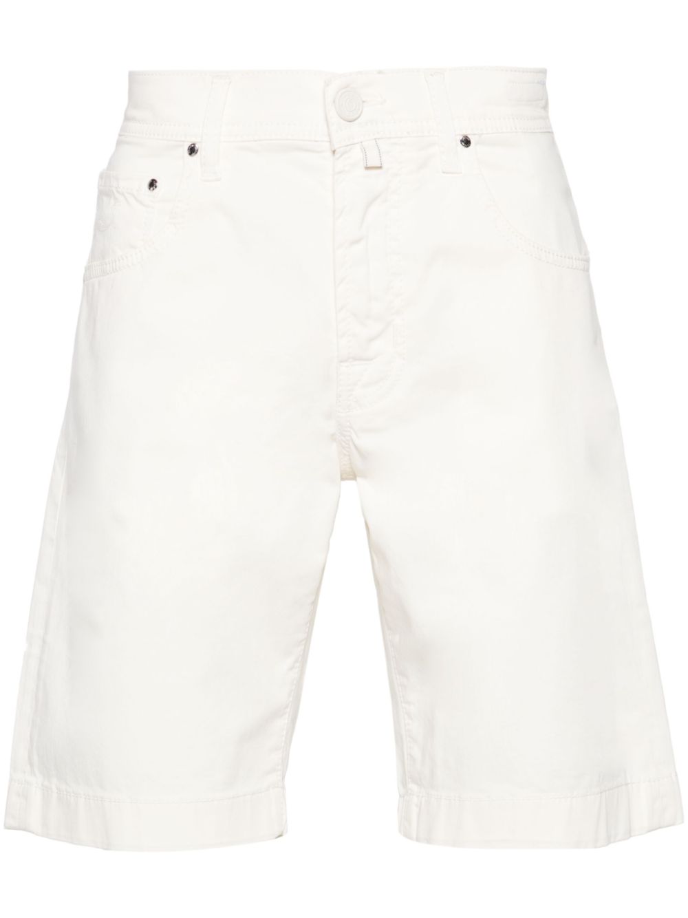 Maison-Kitsune Jacob Cohën Nicolas Poplin Chino Shorts White Men Khaki Shorts