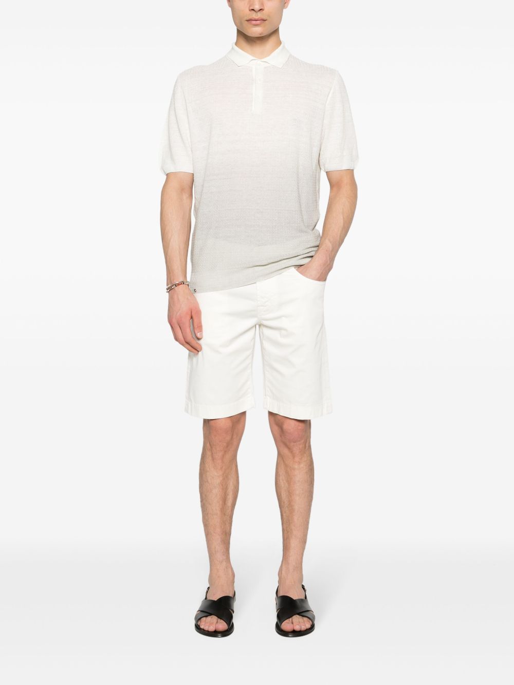 Maison-Kitsune Jacob Cohën Nicolas Poplin Chino Shorts White Men Khaki Shorts