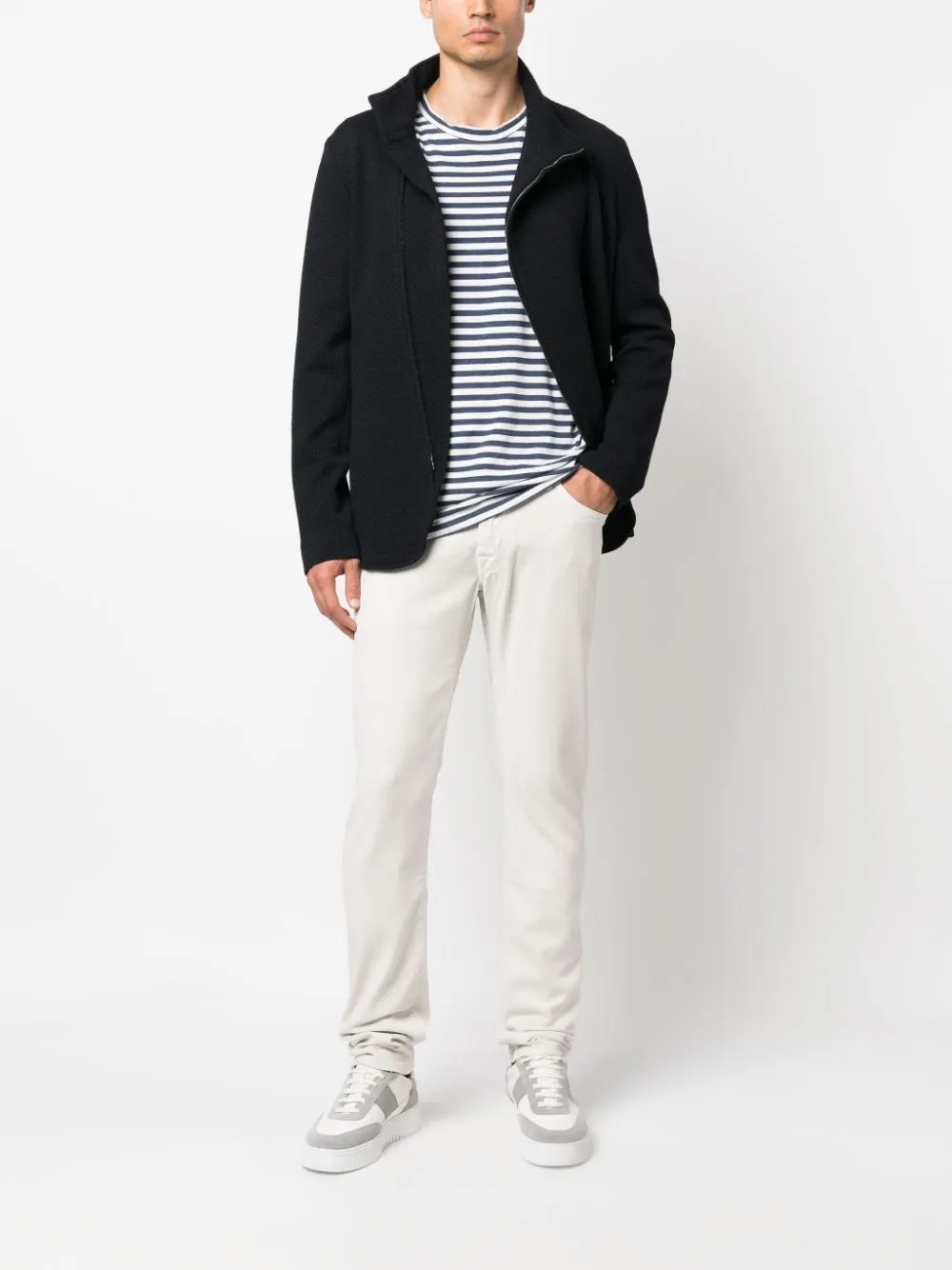 Jacob Cohën Bard slim-fit Straight Leg Trousers White Maison-Kitsune Men Regular-Fit & Straight Leg Pants