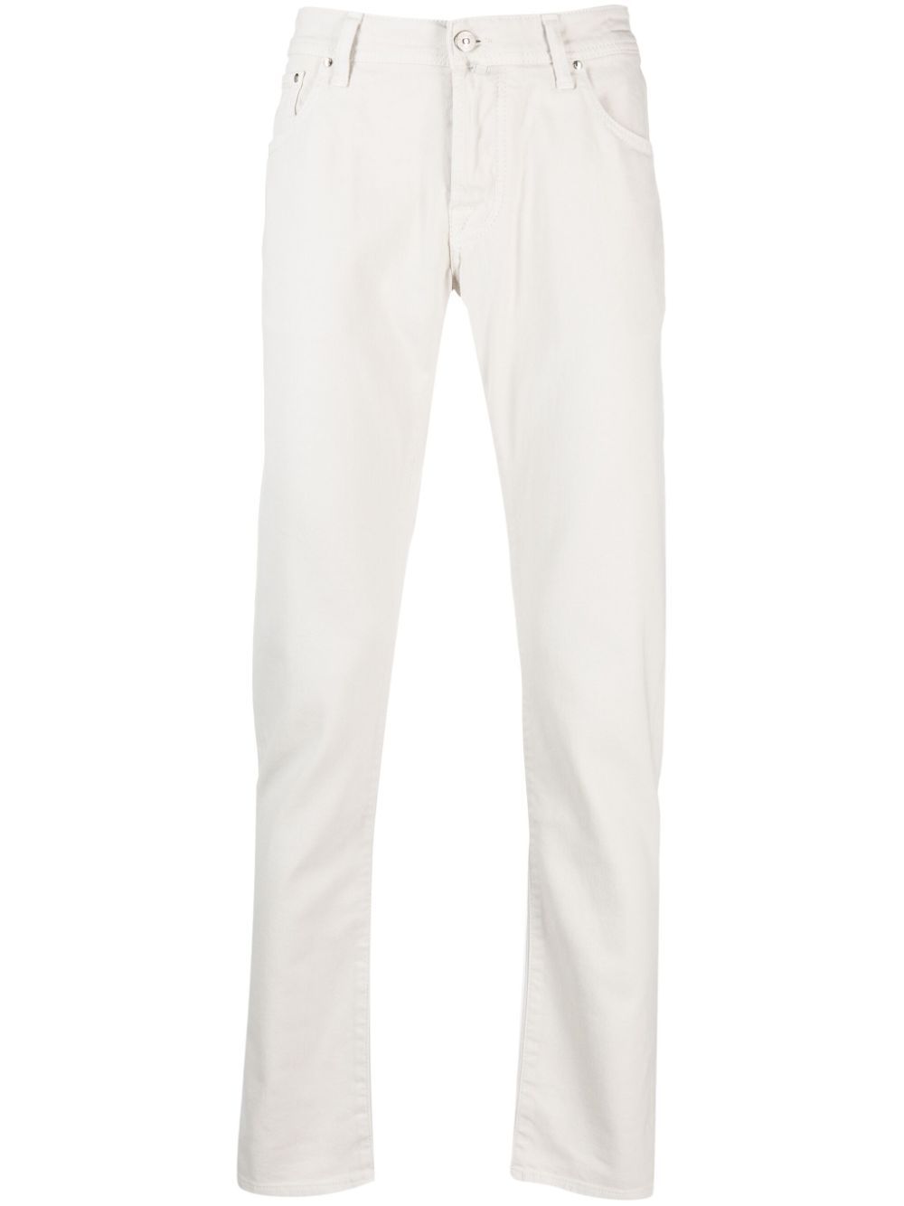 Jacob Cohën Bard slim-fit Straight Leg Trousers White Maison-Kitsune Men Regular-Fit & Straight Leg Pants