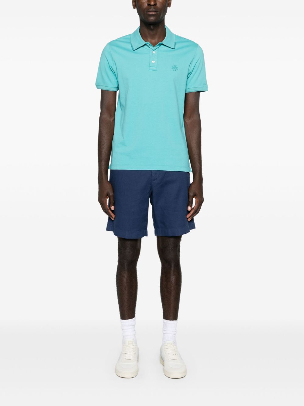 Jacob Cohën short-sleeve Piqué Polo Shirt Blue Maison-Kitsune Men Polo Shirts