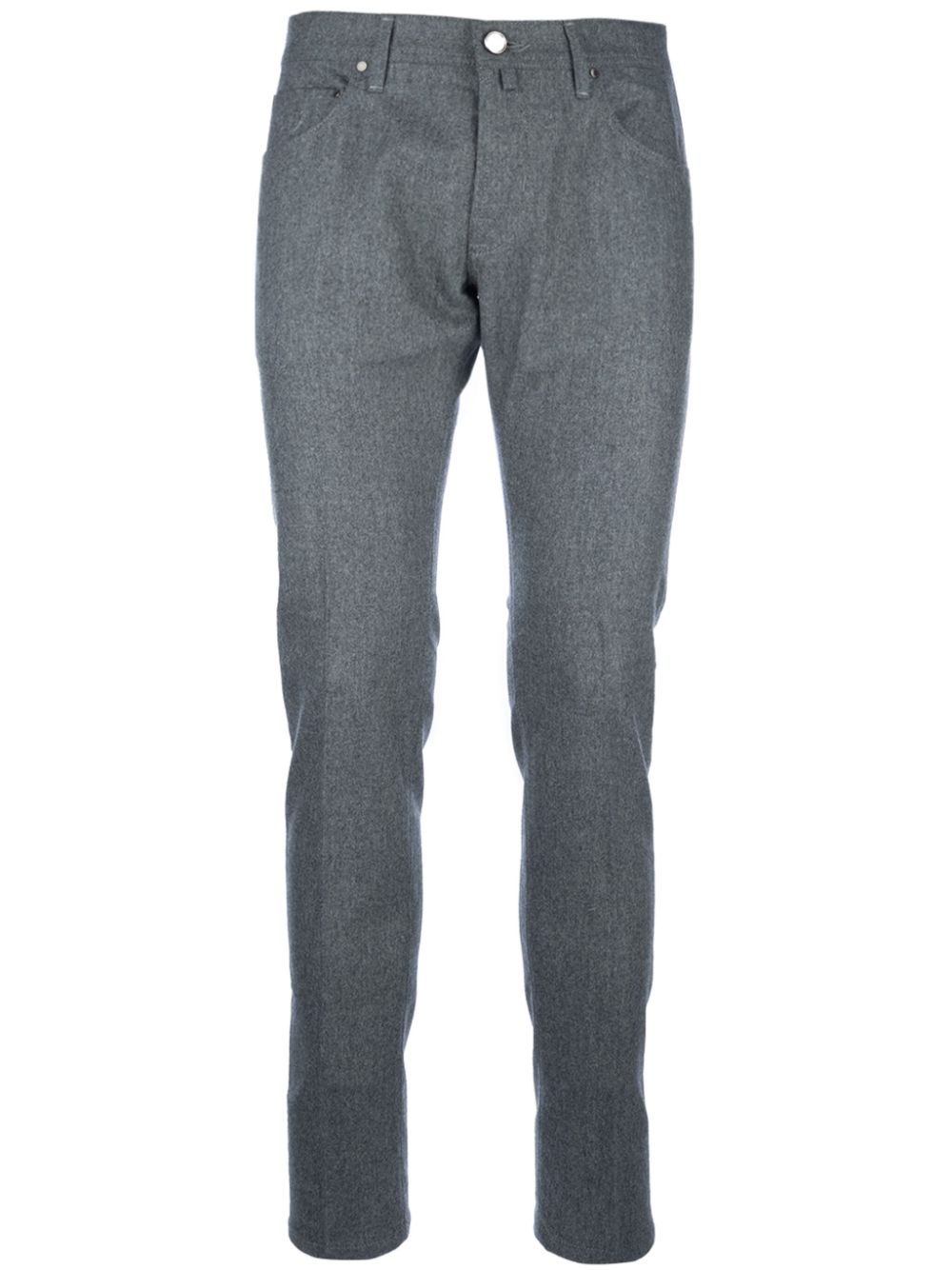 Jacob Cohën Mélange Trousers Grey Maison-Kitsune Men Regular-Fit & Straight Leg Pants