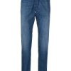 Men Regular-Fit & Straight Leg Pants Maison-Kitsune Jacob Cohën motif-embroidered straight-leg Jeans Blue