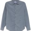 Maison-Kitsune Shirts Men Jacob Cohën Corduroy Shirt Blue