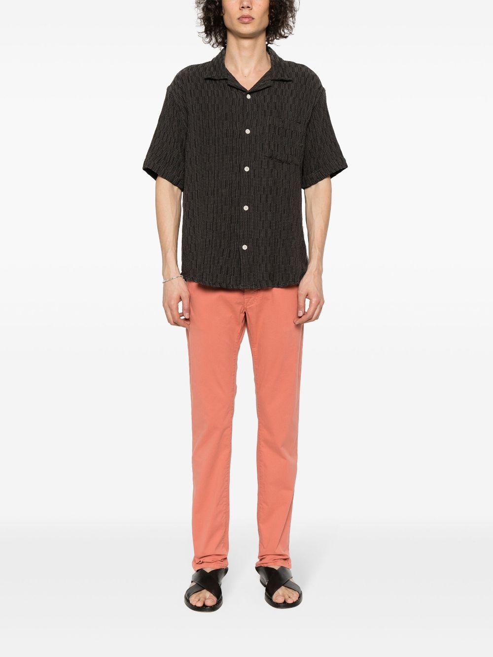 Men Regular-Fit & Straight Leg Pants Maison-Kitsune Jacob Cohën Nick slim-fit Trousers Orange