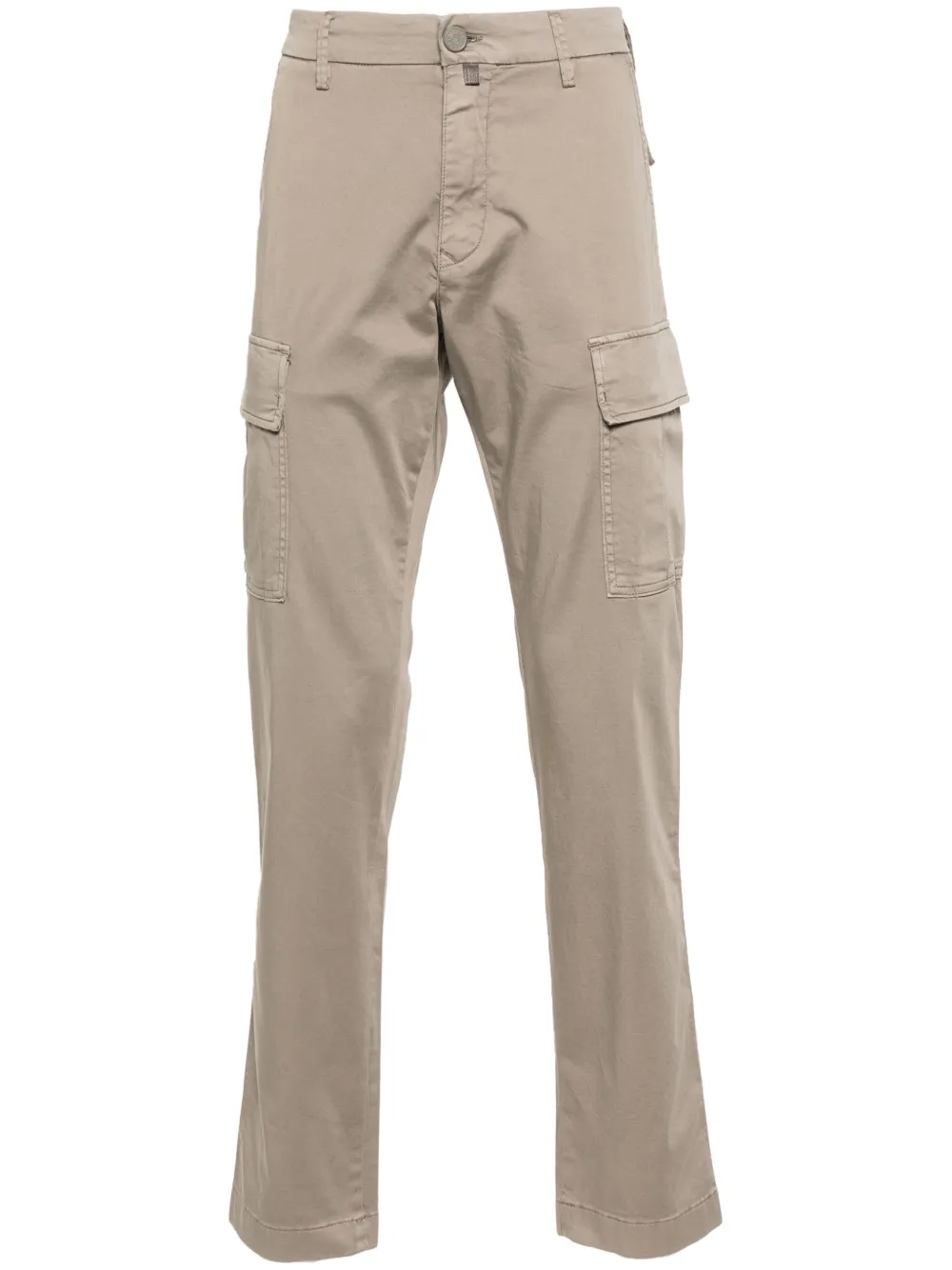 Men Tapered Pants Maison-Kitsune Jacob Cohën logo-patch Cargo Pants Neutrals