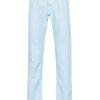 Jacob Cohën Herringbone tapered-leg Trousers Blue Maison-Kitsune Men Tapered Pants