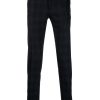 Maison-Kitsune Tapered Pants Men Jacob Cohën plaid-check wool-blend Tapered Trousers Blue