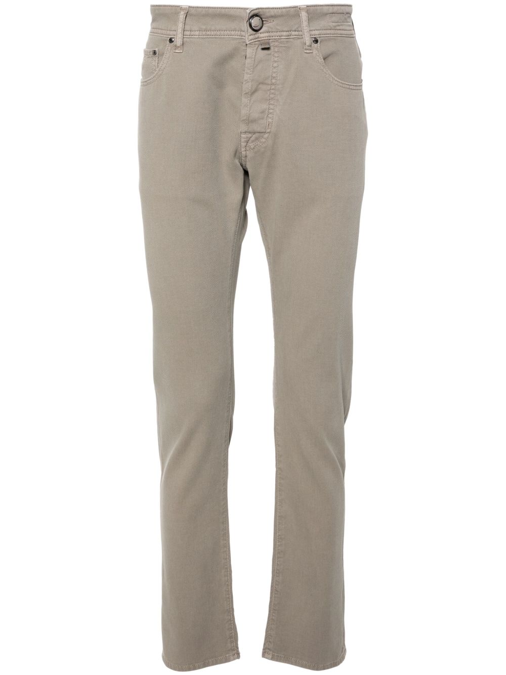 Men Regular-Fit & Straight Leg Pants Maison-Kitsune Jacob Cohën Bard mid-rise slim-fit Trousers Brown