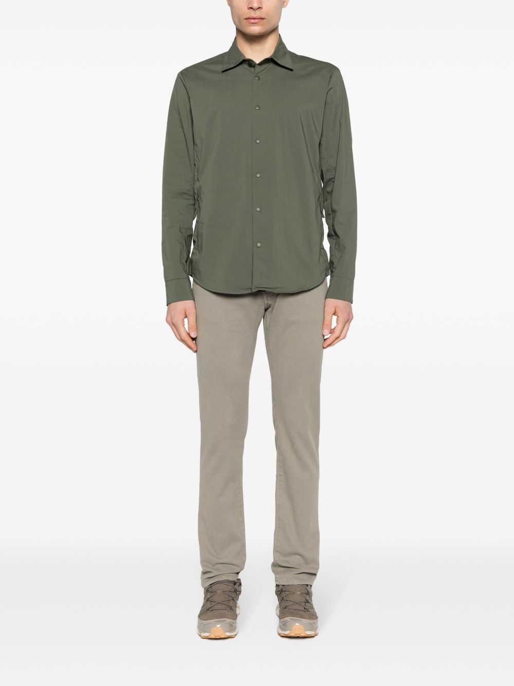 Men Regular-Fit & Straight Leg Pants Maison-Kitsune Jacob Cohën Bard mid-rise slim-fit Trousers Brown