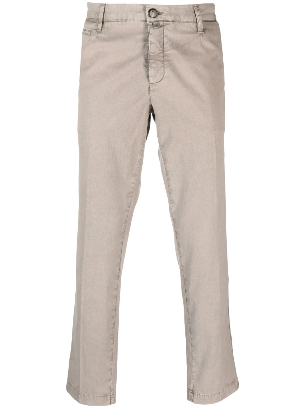 Jacob Cohën logo-patch slim-cut Jeans Grey Maison-Kitsune Men Slim-Fit Jeans