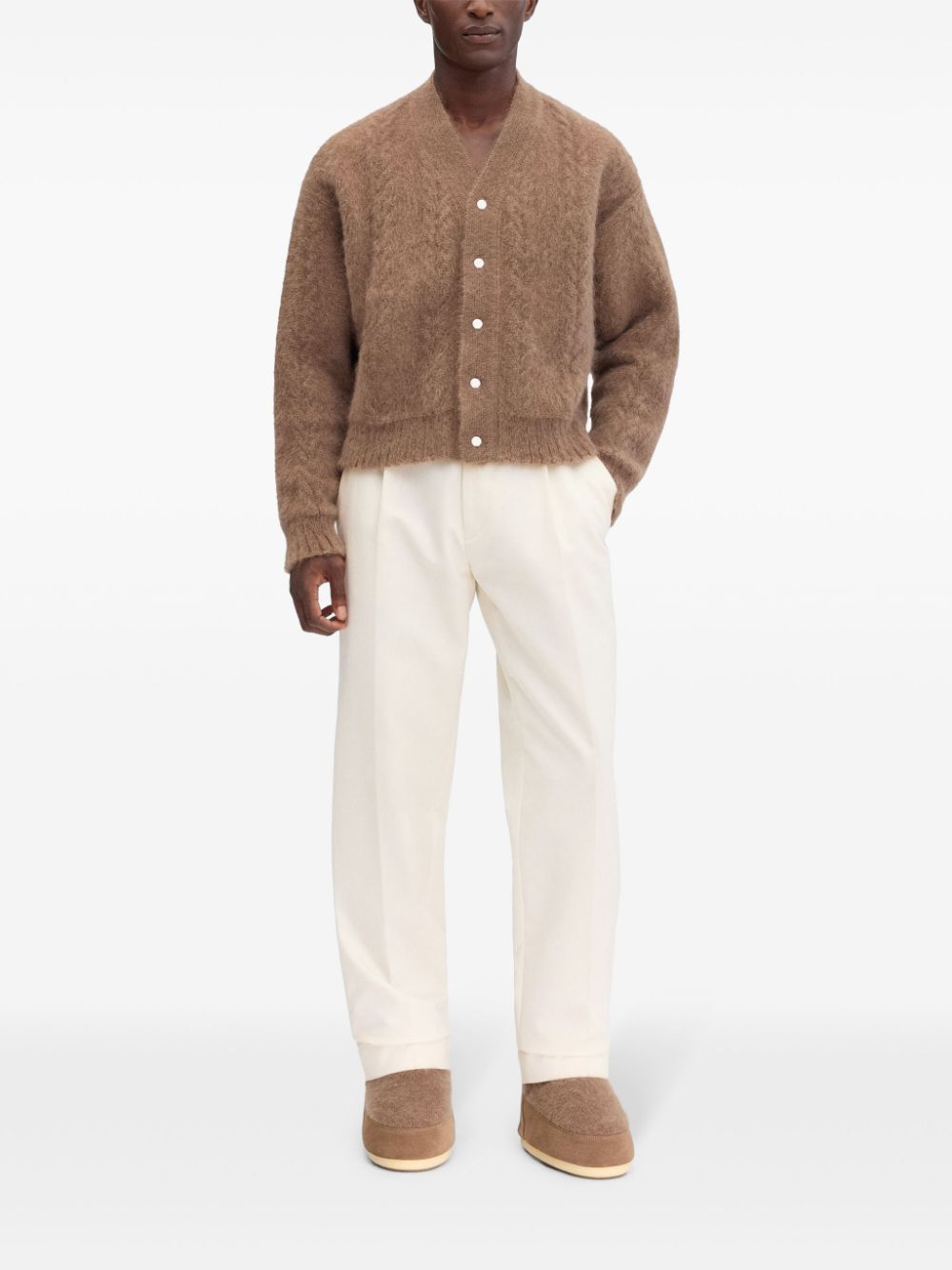 Jacquemus The Nuvola Cardigan Brown Men Cardigans Maison-Kitsune