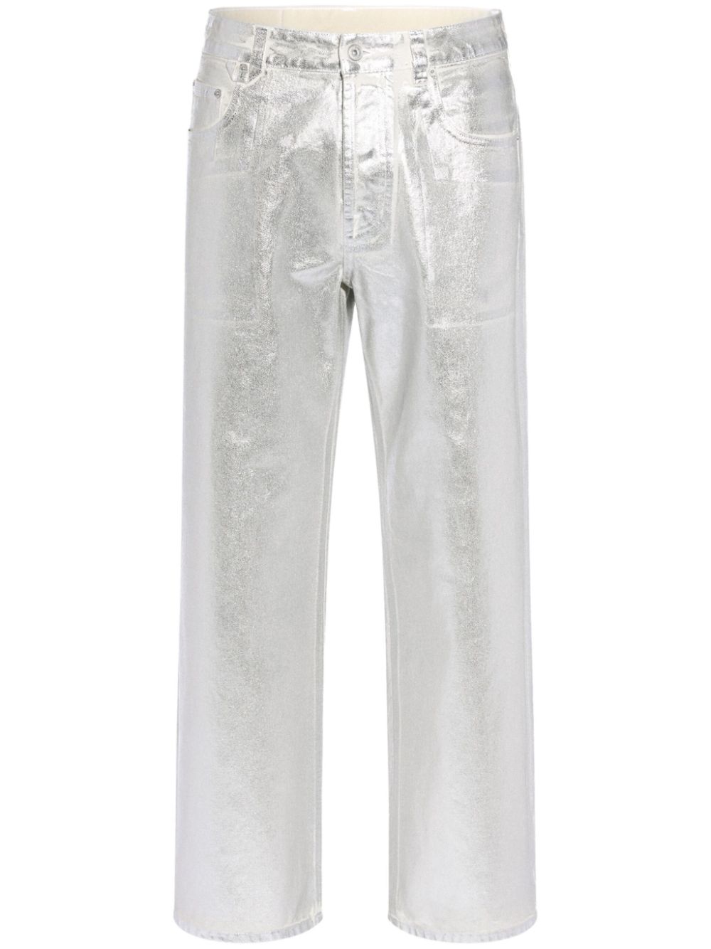 Maison-Kitsune Jacquemus The Wide de-Nîmes Jeans Silver Men Relaxed-Fit Jeans