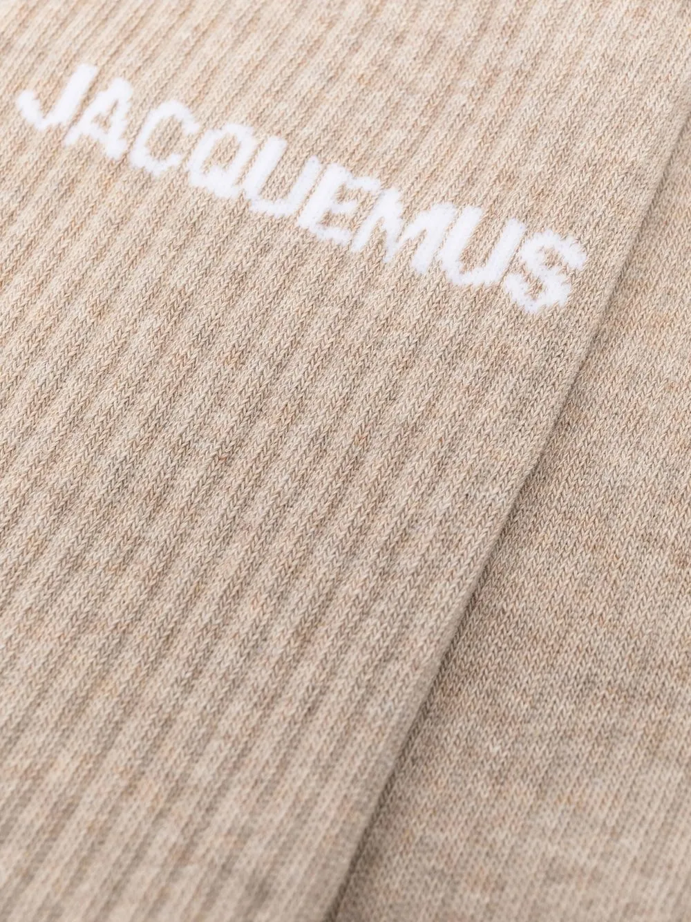 Maison-Kitsune Jacquemus Les Chaussettes Jacquemus logo-intarsia Socks Brown Men Socks