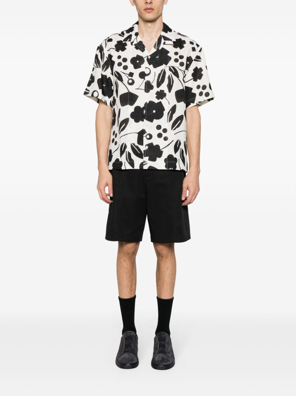 Maison-Kitsune Jacquemus La Chemise Jean Linen Shirt Neutrals Men Shirts