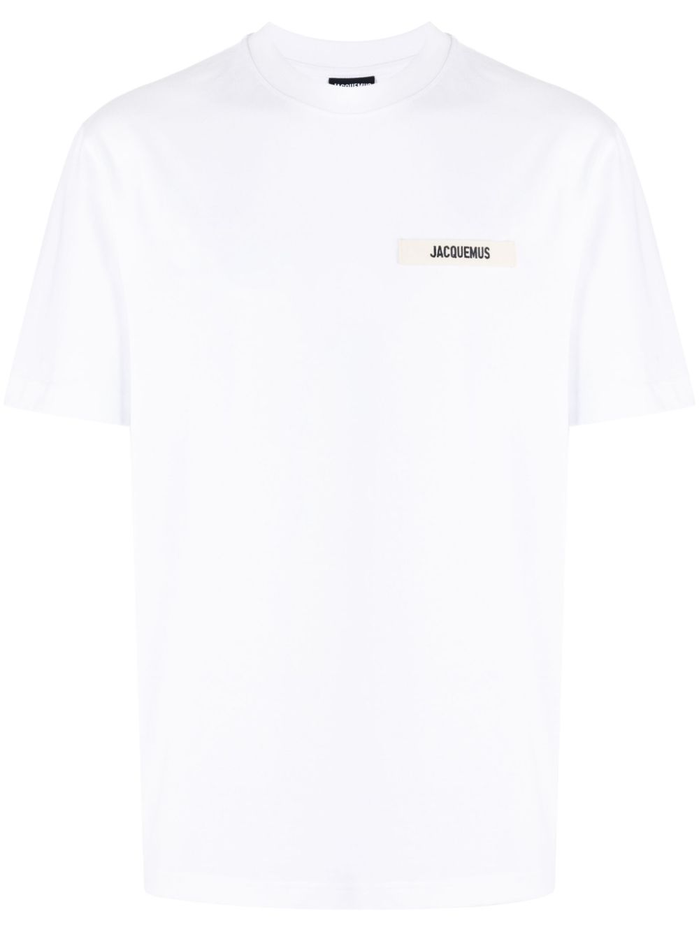 Jacquemus Le T-shirt Gros Grain Top White Maison-Kitsune Men T-Shirts