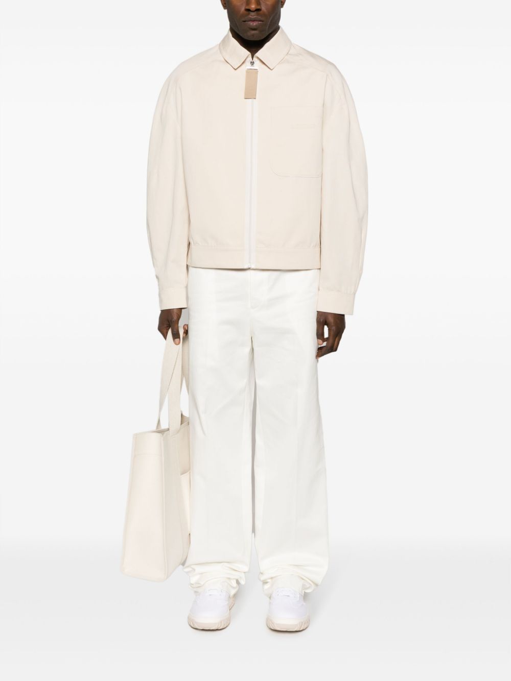 Maison-Kitsune Jacquemus Le Blouson Linu Bomber Jacket Neutrals Men Shirt Jackets