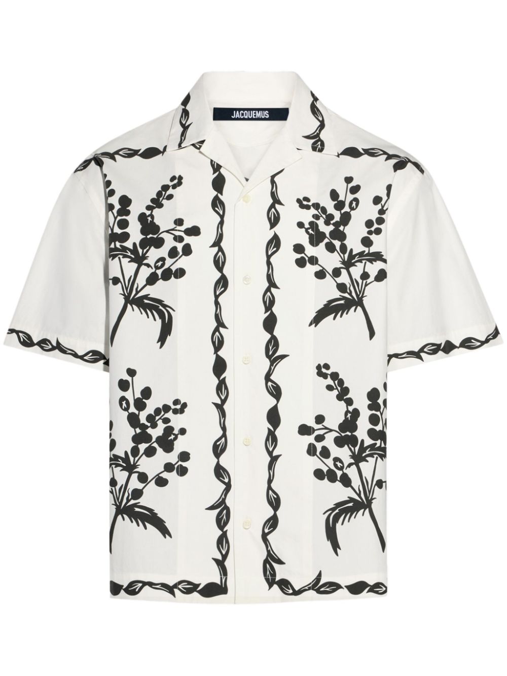 Men Shirts Maison-Kitsune Jacquemus La Chemise Jean Bowling Shirt White